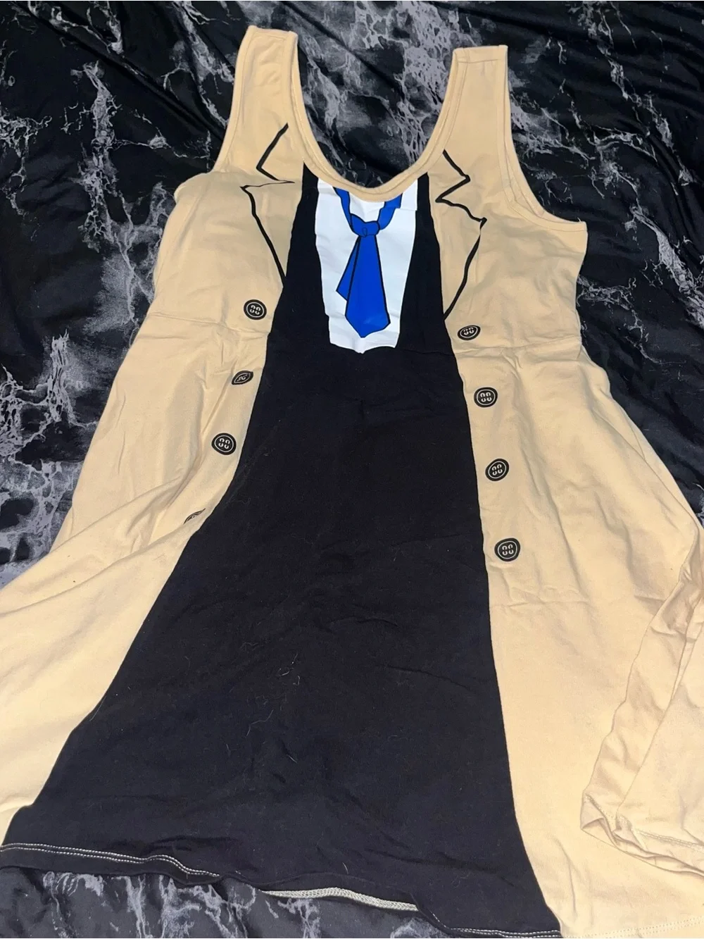 Supernatural castiel cosplay Tank Dress with Printed Tie from hot topic size xl - Picture 1 of 5